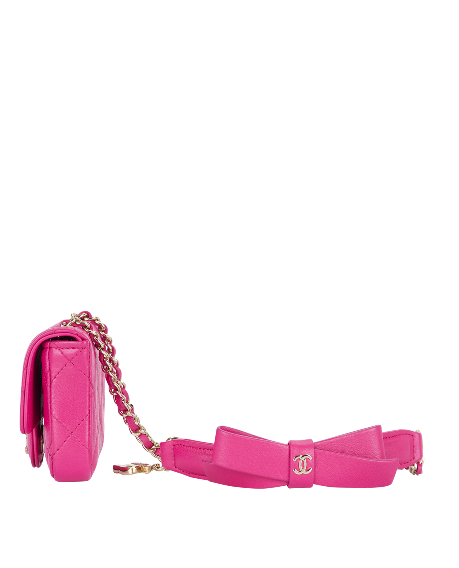 Chanel Card Holder, &pound;1,100, Handbags, Pink, Leather, Bottom view